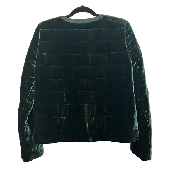 Eileen Fisher Emerald Green Fully Lined Quilted Zip Front Jacket Sz.S/P - Picture 7 of 16